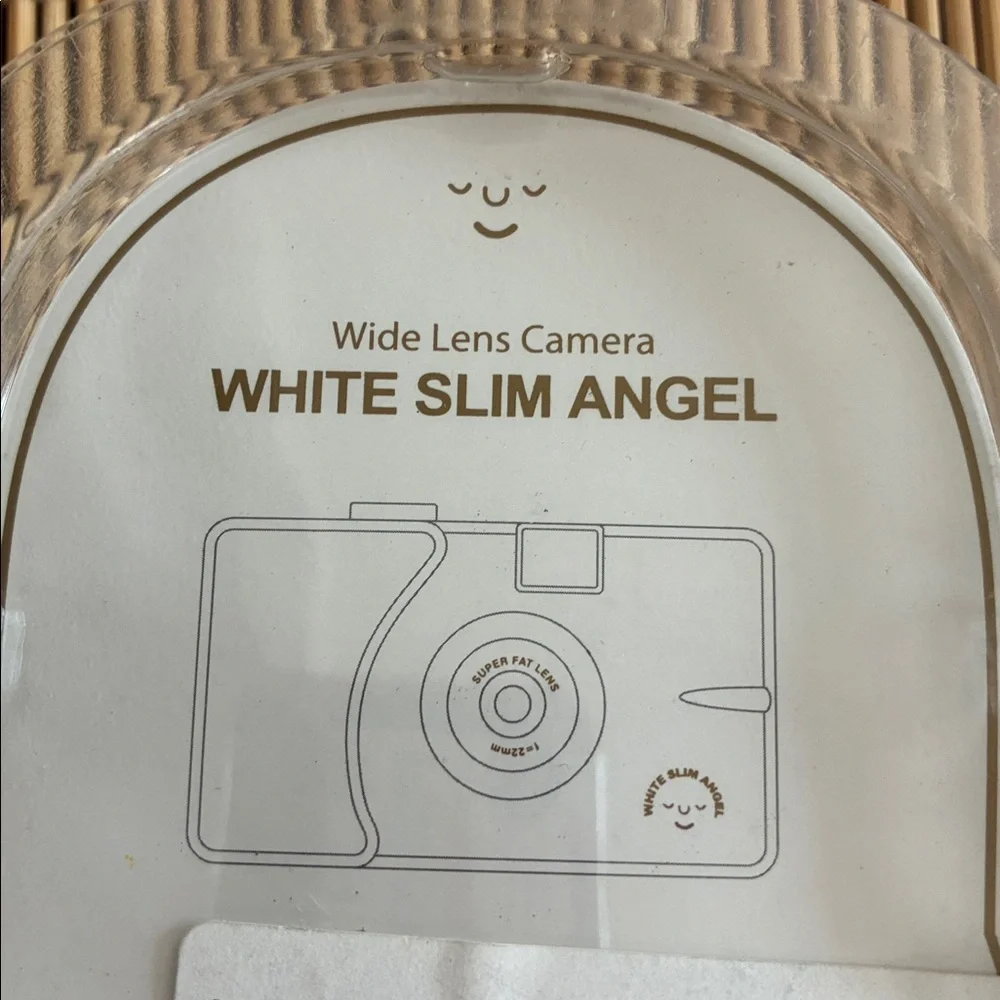 White Slim Angel 35mm Camera by - White